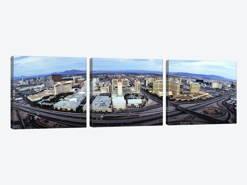 Aerial view of a city, Las Vegas, Nevada, USA #2 by Panoramic Images 3-piece Canvas Art