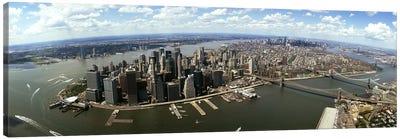Aerial view of buildings in a city, New York City, New York State, USA Canvas Art Print - Island Art