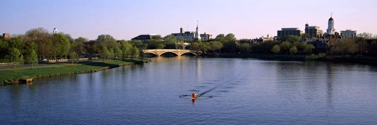 Boat in a river, Charles River, Boston & Cambridge, Massachusetts, USA