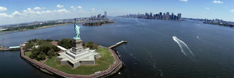 Aerial view of a statue, Statue of Liberty, New York City, New York State, USA #2