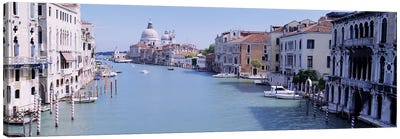 Buildings Along A Canal, Santa Maria Della Salute, Venice, Italy Canvas Art Print - Venice Art