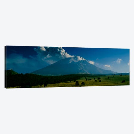 Ash Cloud Over Popocatepetl As Seen From Paso de Cortes, Mexico Canvas Print #PIM495} by Panoramic Images Canvas Art