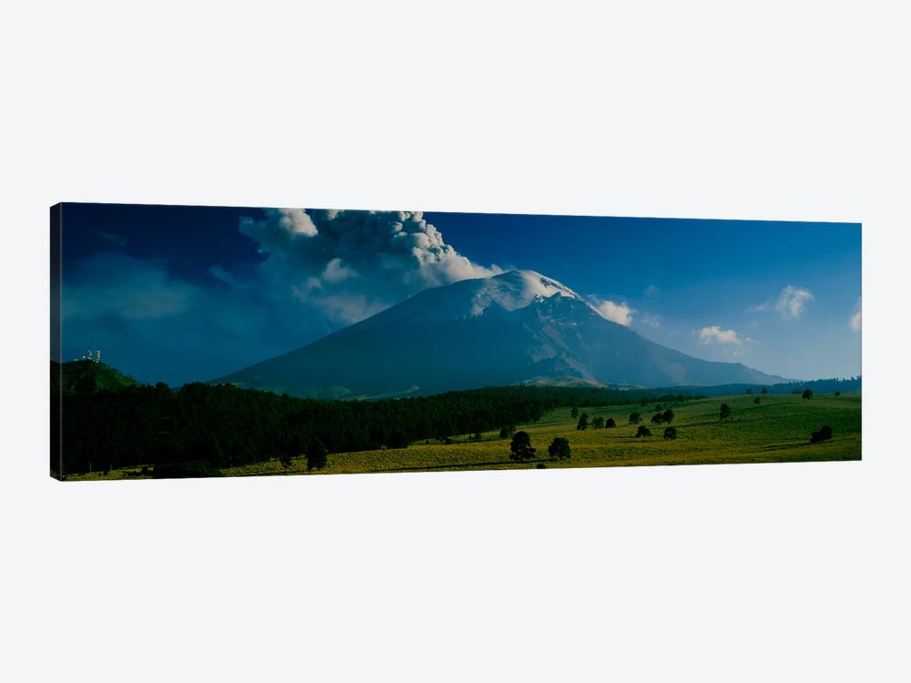 Ash Cloud Over Popocatepetl As Seen From Paso de Cortes, Mexico by Panoramic Images 1-piece Canvas Print