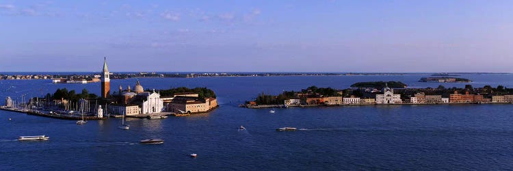 High Angle View Of Buildings Surrounded By Water, San Giorgio Maggiore, Venice, Italy