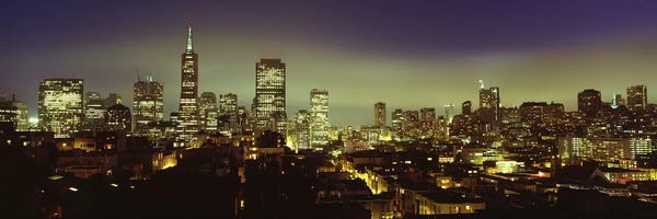 Financial District Skyline At Night, San Francisco, California, USA