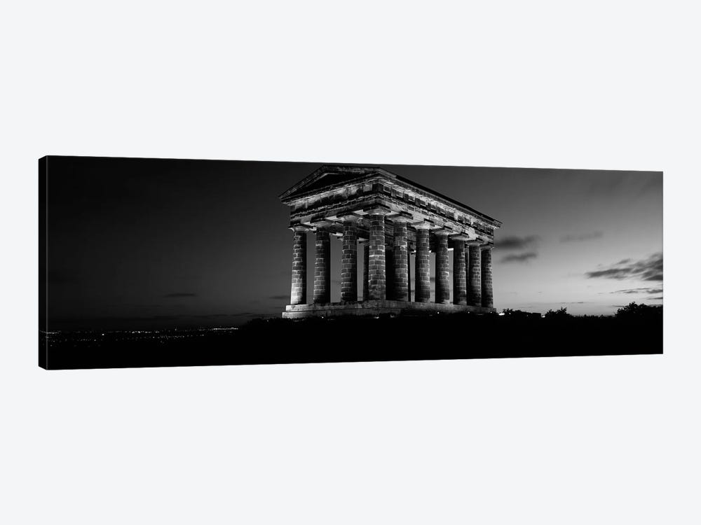 Low Angle View of A Building, Penshaw Monument, Durham, England, United Kingdom (black & white) by Panoramic Images 1-piece Canvas Wall Art