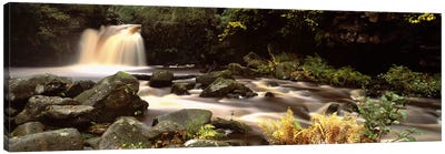 Blurred Motion View Of Flowing Water, Thomason Foss, North York Moors, North Yorkshire, England Canvas Art Print - England Art