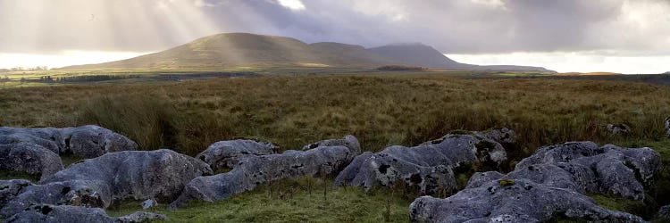 Sun Beams Breaking Through The Clouds Over Ingleborough, Yorkshire Dales National Park, England, United Kingdom by Panoramic Images wall art