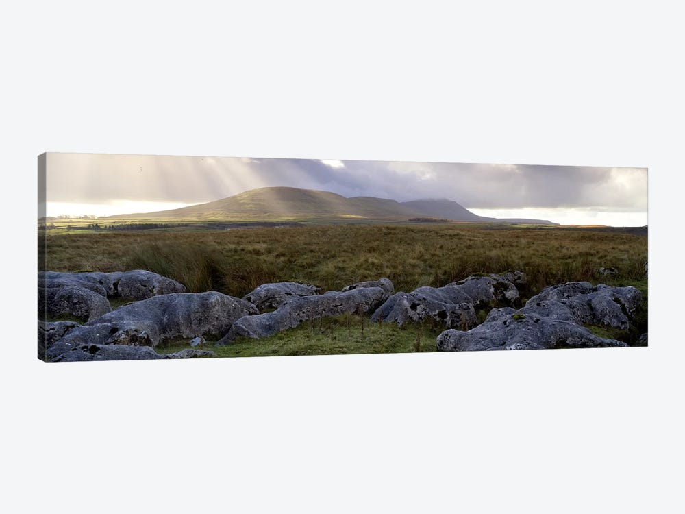Sun Beams Breaking Through The Clouds Over Ingleborough, Yorkshire Dales National Park, England, United Kingdom by Panoramic Images 1-piece Canvas Art