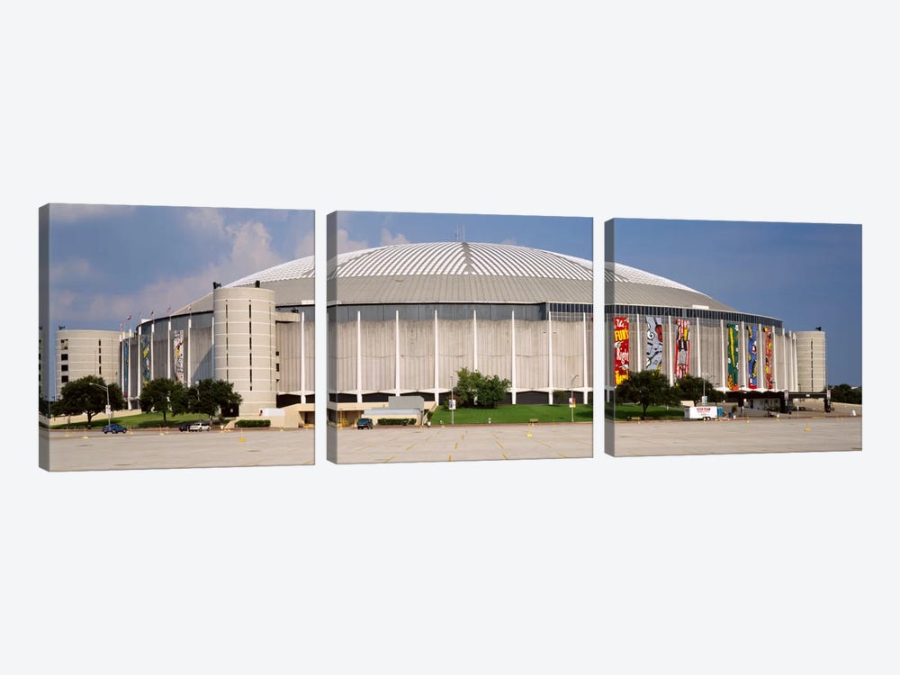 Baseball stadium, Houston Astrodome, Houston, Texas, USA by Panoramic Images 3-piece Canvas Art Print
