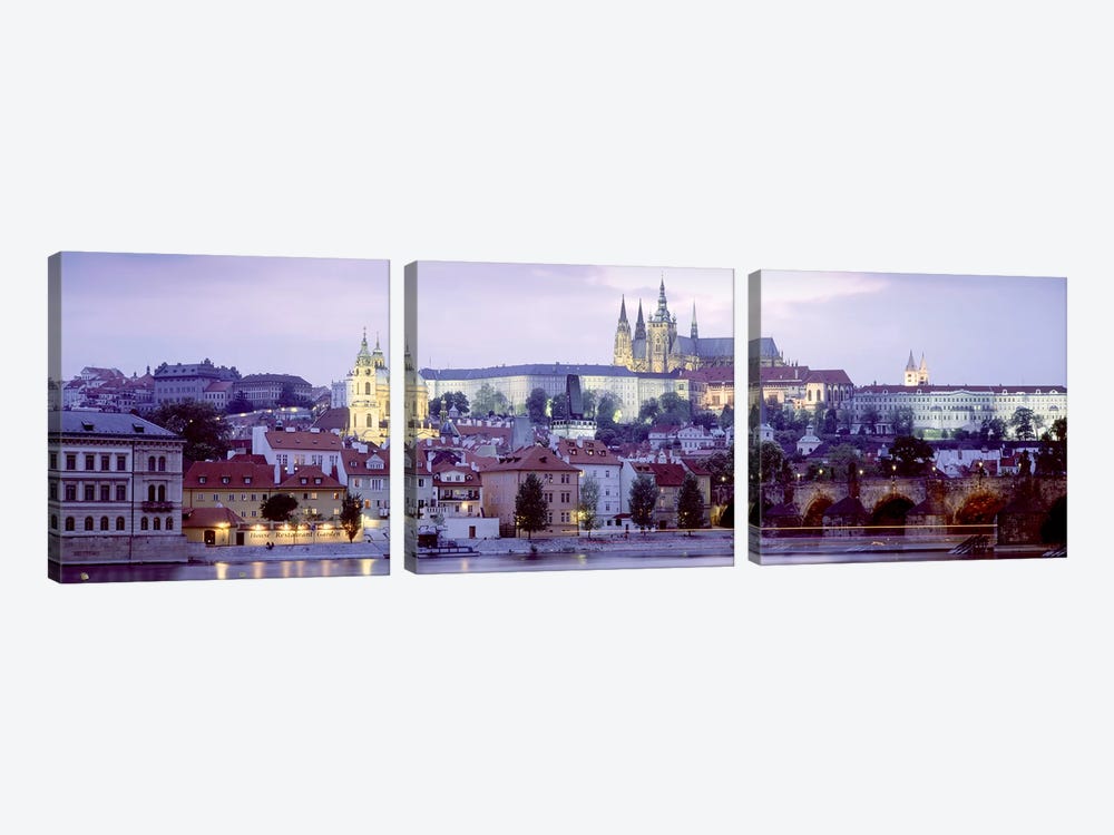 Low-Angle View Of Mala Strana (Lesser Town), Prague, Czech Republic by Panoramic Images 3-piece Canvas Artwork