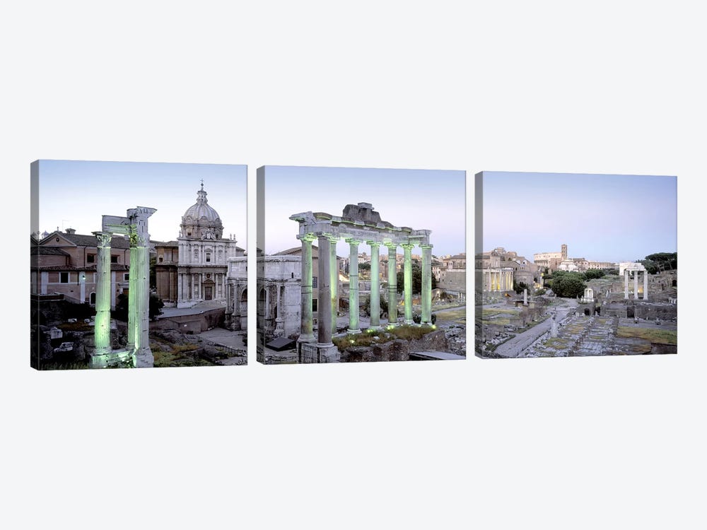Ruins of an old building, Rome, Italy by Panoramic Images 3-piece Canvas Artwork