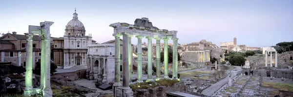 Ancient Ruins: Ruins of an old building, Rome, Italy by Panoramic Images