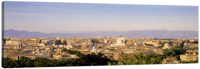 High-Angle View, Rome, Lazio, Italy Canvas Art Print - Rome Art