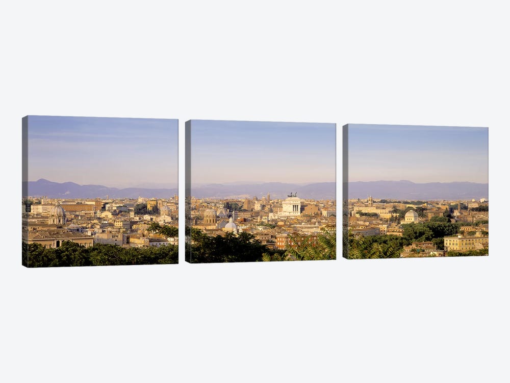 High-Angle View, Rome, Lazio, Italy by Panoramic Images 3-piece Art Print