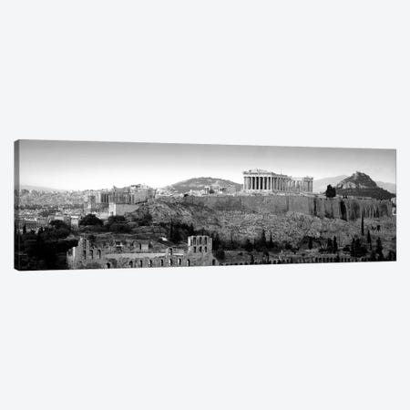 Acropolis In B&W, Athens, Greece Canvas Print #PIM5017} by Panoramic Images Canvas Art