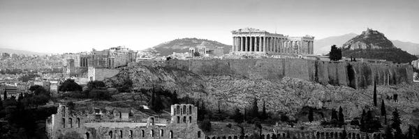 Panoramic Images: Acropolis In B&W, Athens, Greece by Panoramic Images