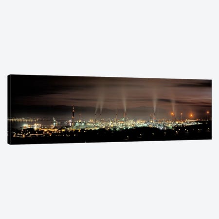 Gibraltar-San Roque Refinery At Night, San Roque, Cadiz, Andalusia, Spain Canvas Print #PIM5021} by Panoramic Images Canvas Art