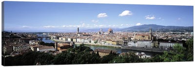 High-Angle View Of Historic Centre, Florence, Tuscany, Italy Canvas Art Print - Florence Art