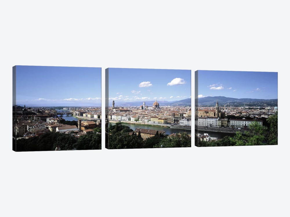 High-Angle View Of Historic Centre, Florence, Tuscany, Italy by Panoramic Images 3-piece Canvas Art