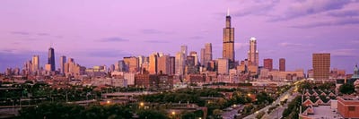 View of A Cityscape At TwilightChicago, Illinois, USA by Panoramic Images canvas print