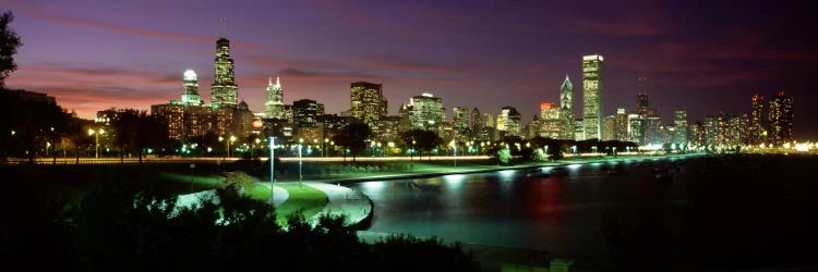 Night skyline Chicago IL USA #2