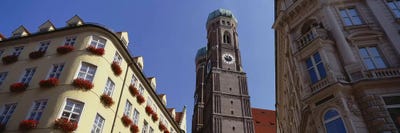 Low Angle View Of A Cathedral, Frauenkirche, Munich, Germany by Panoramic Images framed canvas print