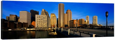 Skyscrapers in a city, Boston, Massachusetts, USA Canvas Art Print - Boston Art