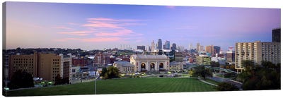 High Angle View of A CityKansas City, Missouri, USA Canvas Art Print - Missouri Art