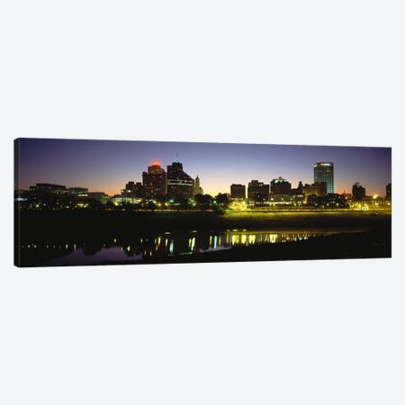 Buildings At The waterfront, Lit Up At DawnMemphis, Tennessee, USA Canvas Print #PIM5085} by Panoramic Images Canvas Art Print