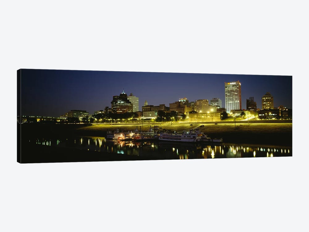 Buildings Lit Up At DuskMemphis, Tennessee, USA by Panoramic Images 1-piece Art Print