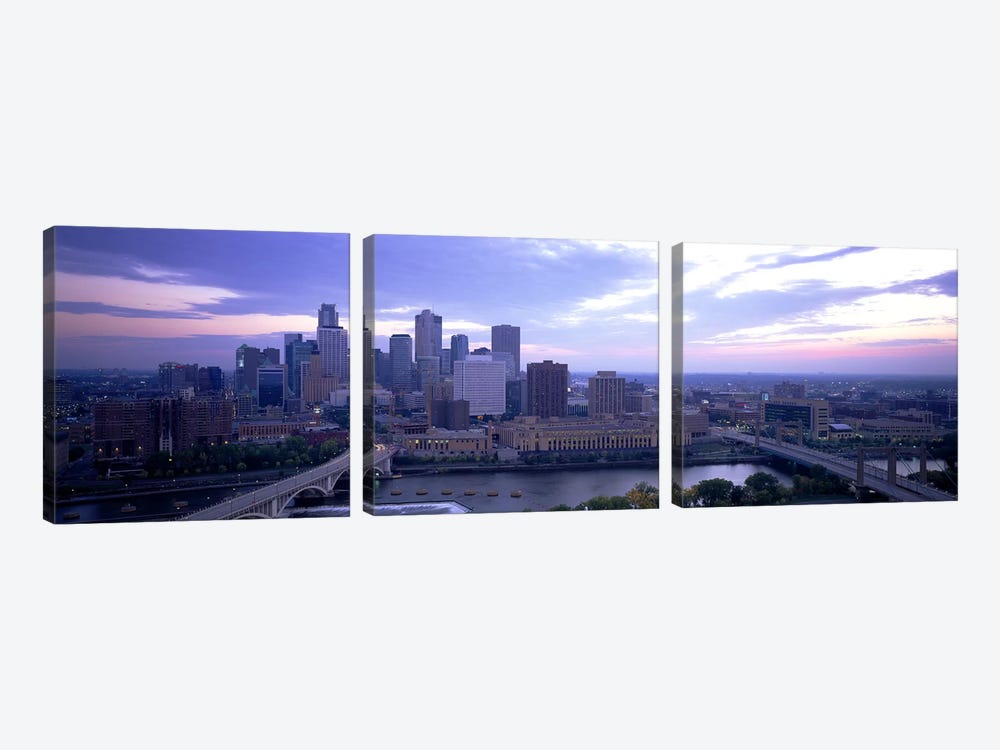 Buildings In A CityMinneapolis, Minnesota, USA by Panoramic Images 3-piece Canvas Print