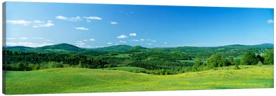 Hilly Farmland, Peacham, Caledonia County, Vermont, USA Canvas Art Print - Hill & Hillside Art
