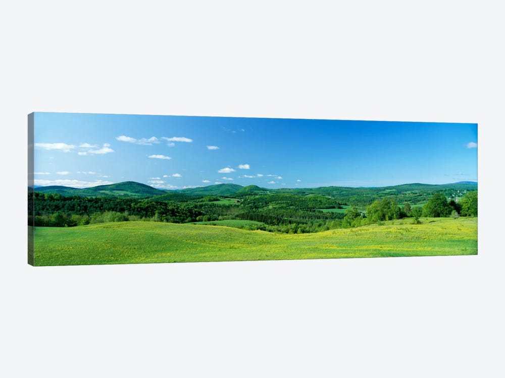 Hilly Farmland, Peacham, Caledonia County, Vermont, USA by Panoramic Images 1-piece Canvas Print