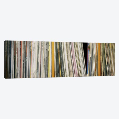 Vintage Vinyl Record Collection Canvas Print #PIM5100} by Panoramic Images Canvas Print