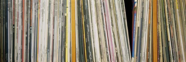 Media Formats: Vintage Vinyl Record Collection by Panoramic Images