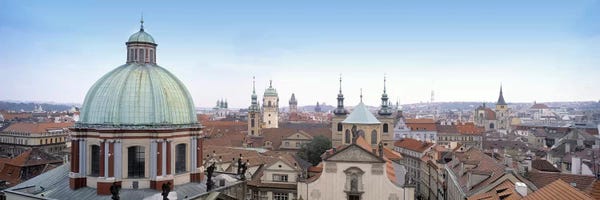 Domes: Church in a city, Prague, Czech Republic by Panoramic Images