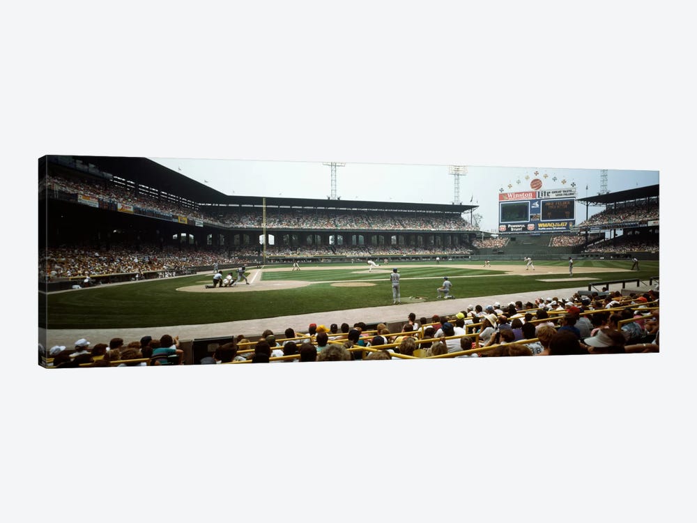 Spectators watching a baseball match in a stadium, U.S. Cellular Field, Chicago, Cook County, Illinois, USA by Panoramic Images 1-piece Art Print