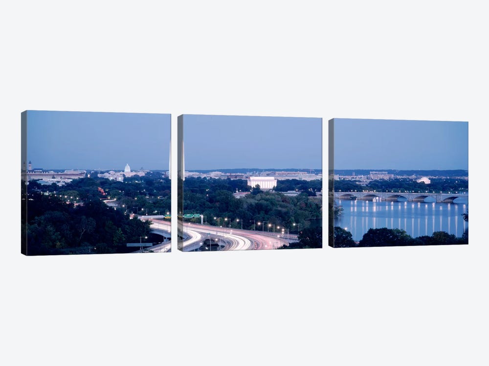Evening Washington DC by Panoramic Images 3-piece Canvas Artwork