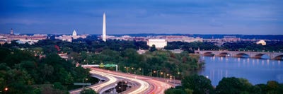 High angle view of a cityscape, Washington DC, USA by Panoramic Images framed canvas print