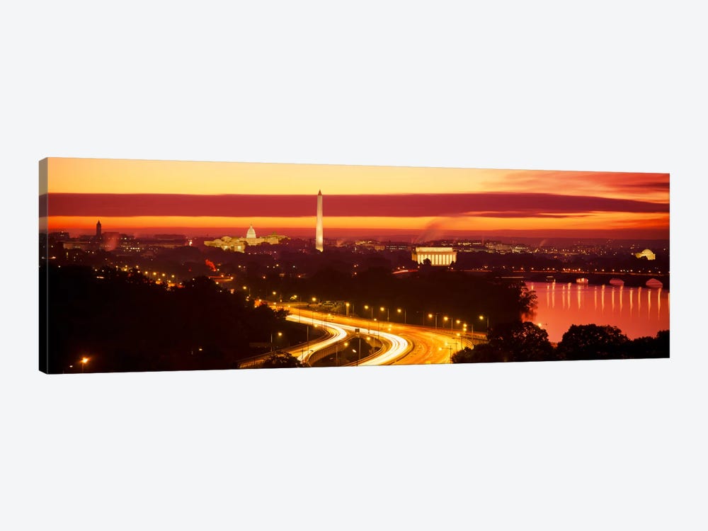 SunsetAerial, Washington DC, District of Columbia, USA by Panoramic Images 1-piece Canvas Artwork