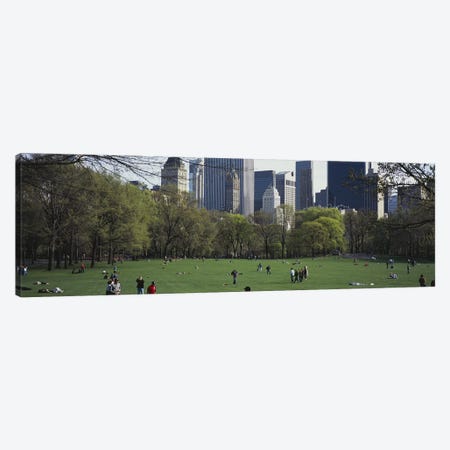 Group of people in a park, Central Park, Manhattan, New York City, New York State, USA Canvas Print #PIM5143} by Panoramic Images Canvas Print