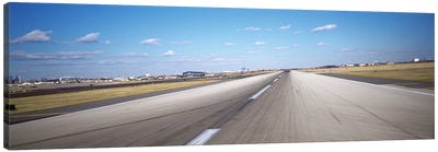 Runway at an airport, Philadelphia Airport, New York State, USA Canvas Art Print - Airport Art