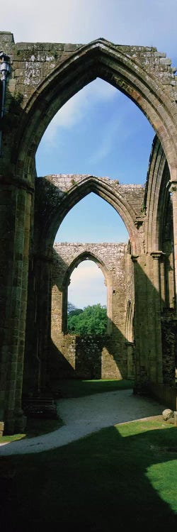 Low angle view of an archway, Bolton Abbey, Yorkshire, England