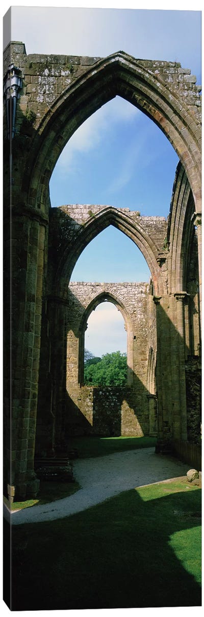 Low angle view of an archway, Bolton Abbey, Yorkshire, England Canvas Art Print