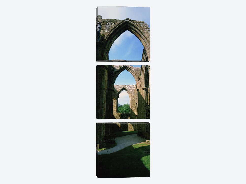 Low angle view of an archway, Bolton Abbey, Yorkshire, England by Panoramic Images 3-piece Canvas Wall Art