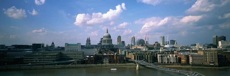 Buildings on the waterfront, St. Paul's Cathedral, London, England