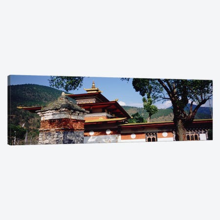 Temple In A City, Chimi Lhakhang, Punakha, Bhutan Canvas Print #PIM5151} by Panoramic Images Canvas Art