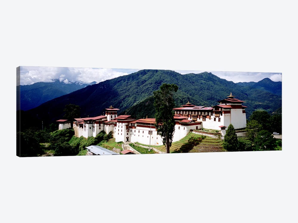 Castle On A Mountain, Trongsar Dzong, Trongsar, Bhutan by Panoramic Images 1-piece Canvas Artwork