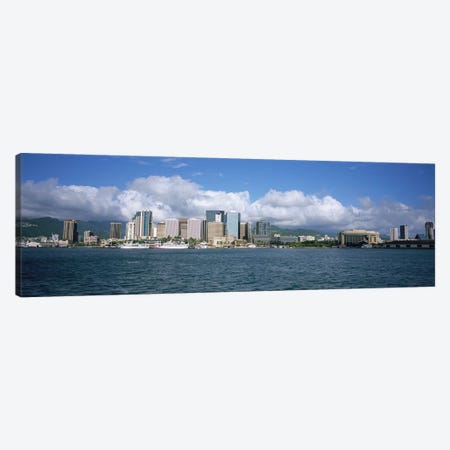 Buildings On The Waterfront, Downtown, Honolulu, Hawaii, USA Canvas Print #PIM5157} by Panoramic Images Art Print